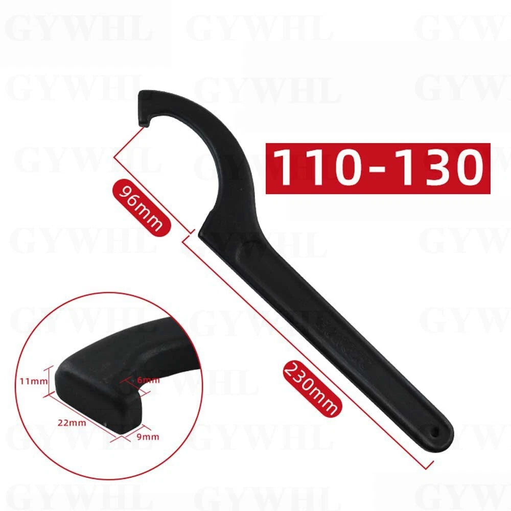 Carbon Steel Crescent Hook Head Round Nut Spanner C Shape Wrench Tool Hand Tool