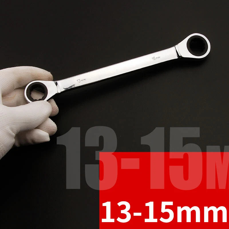 Ratchet Spanner Combination Double-End Metric Wrench Mirror Polished 6mm~24mm