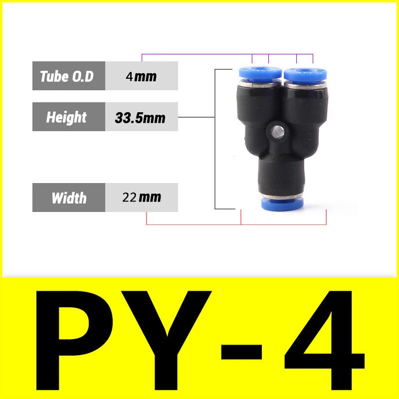 Nylon Pneumatic Push Fit Connector Tube Pipe Joiner Speed Air Water Lines Hose