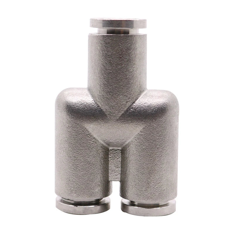 Stainless Steel Pneumatic Push Fit Connector Elbow Tee Straight Air Hose Tube