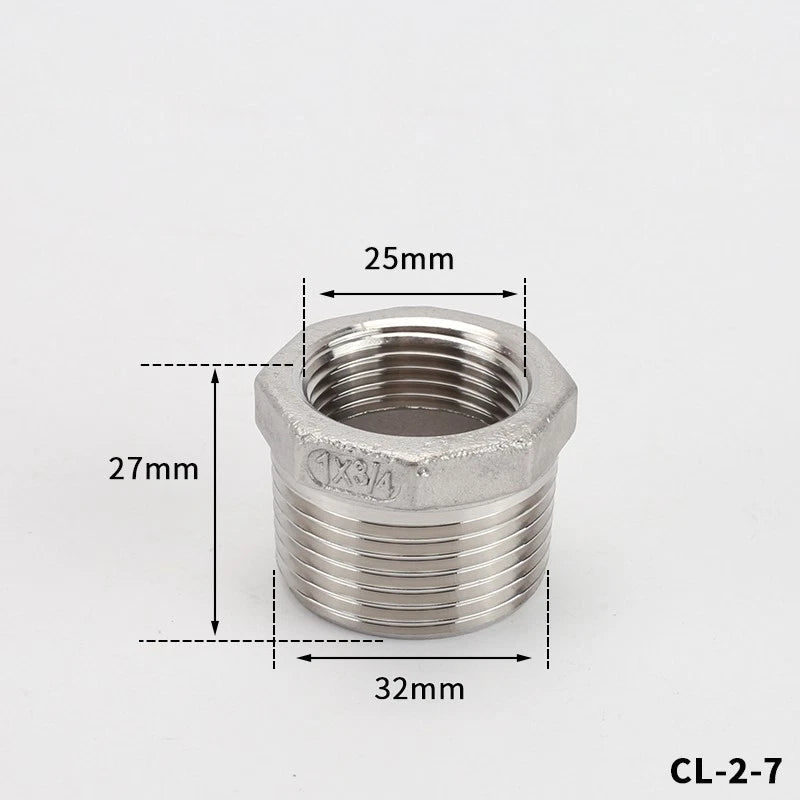 BSP Male Female Thread Connector – Stainless Steel Pipe Fittings (1/2" to 1")