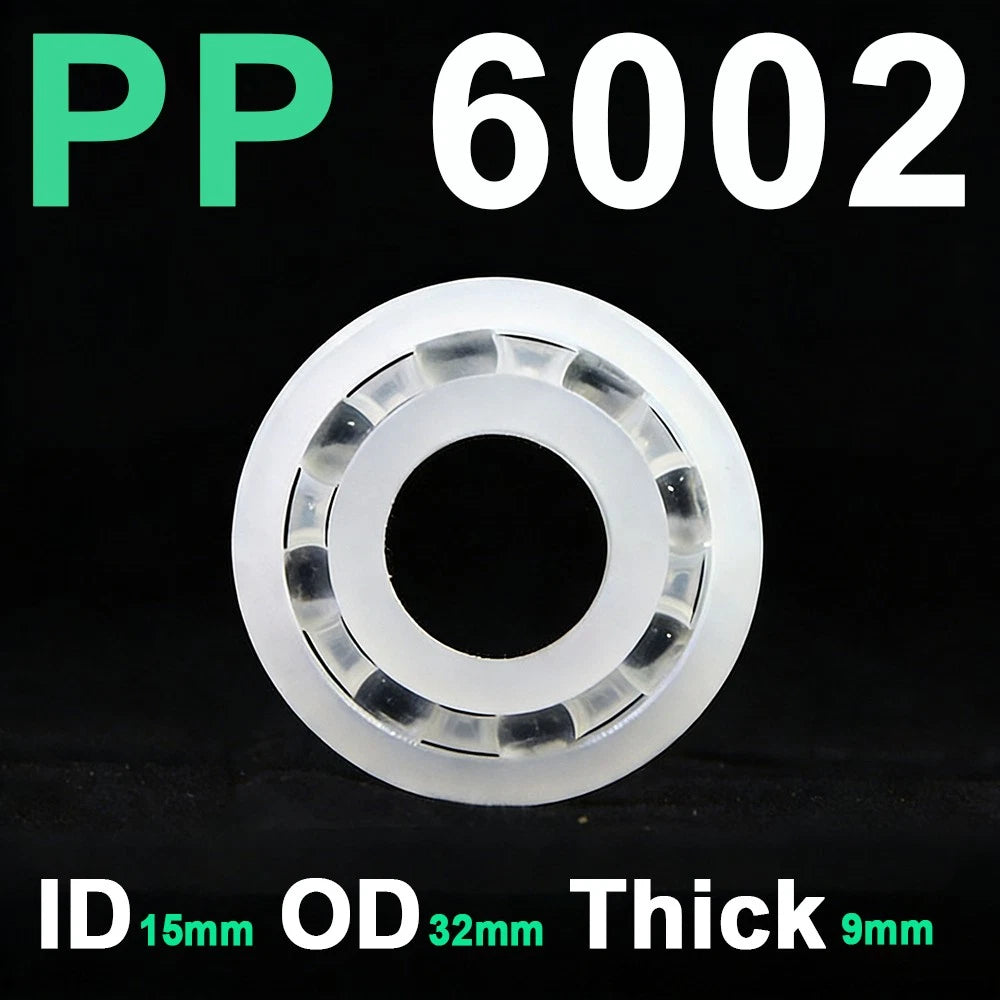 Plastic Bearing PP 608 6000 6001 6004 6206 Glass Balls ID 6mm~30mm Ball Bearings