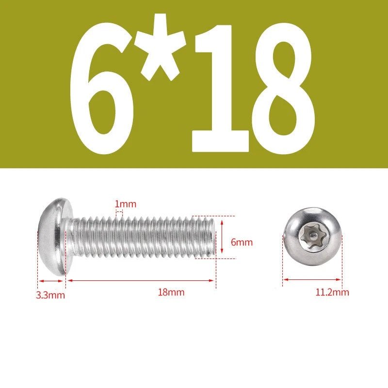 M5 M6 A2 Stainless Pan Head Torx Pin Security Machine Screws | Anti - Vandal Bolts - HomeDIYer
