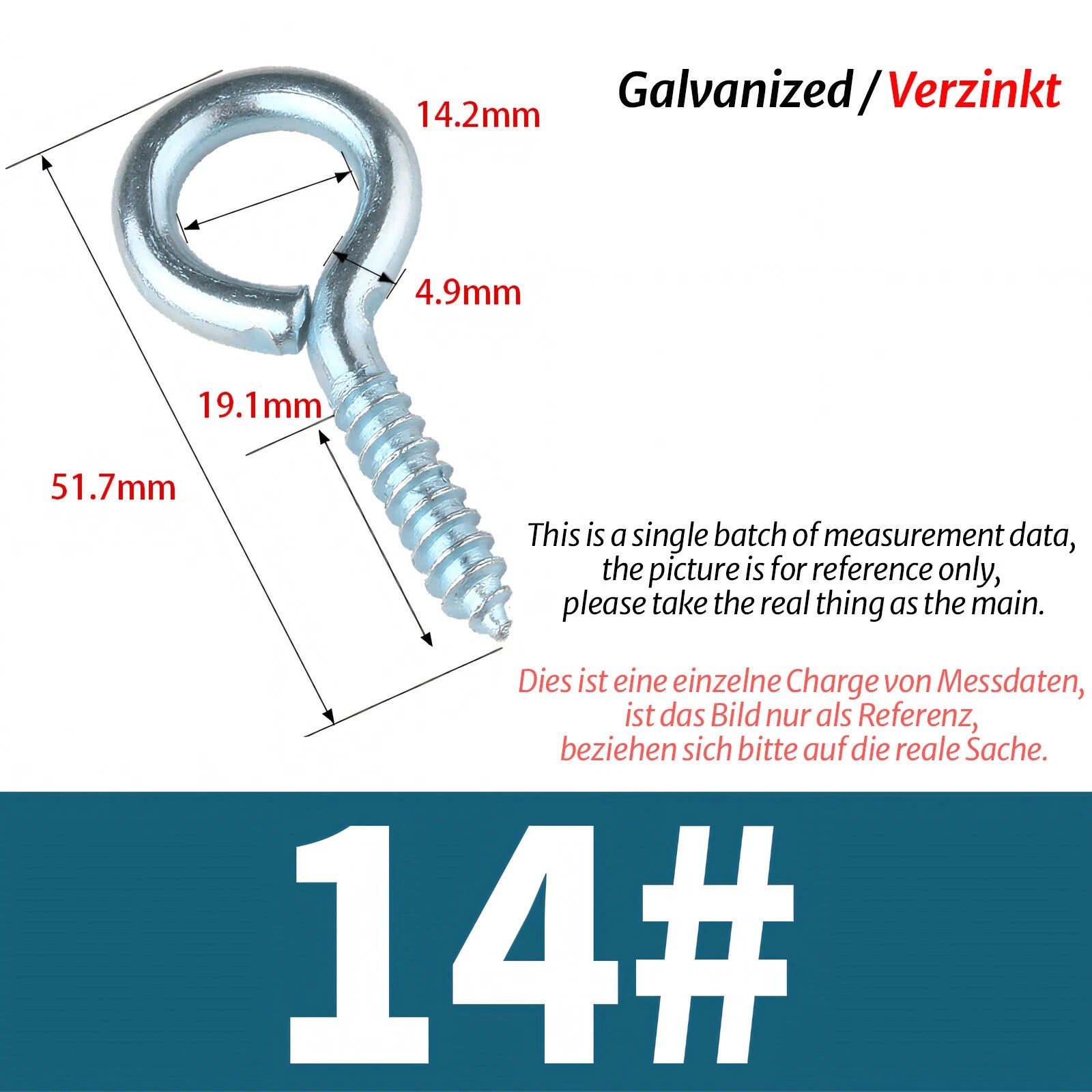 Screw-In Eye Hooks & Open Hooks — Nickel, Zinc & 304 Stainless, 16–106mm, All Sizes