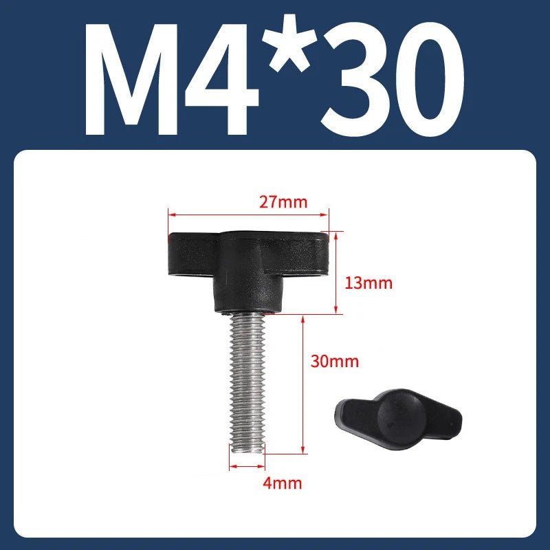 M4 M5 M6 M8 Wing Knob T - Handle Thumb Screw Bolts – Plastic Clamping Knob with Male Thread - HomeDIYer