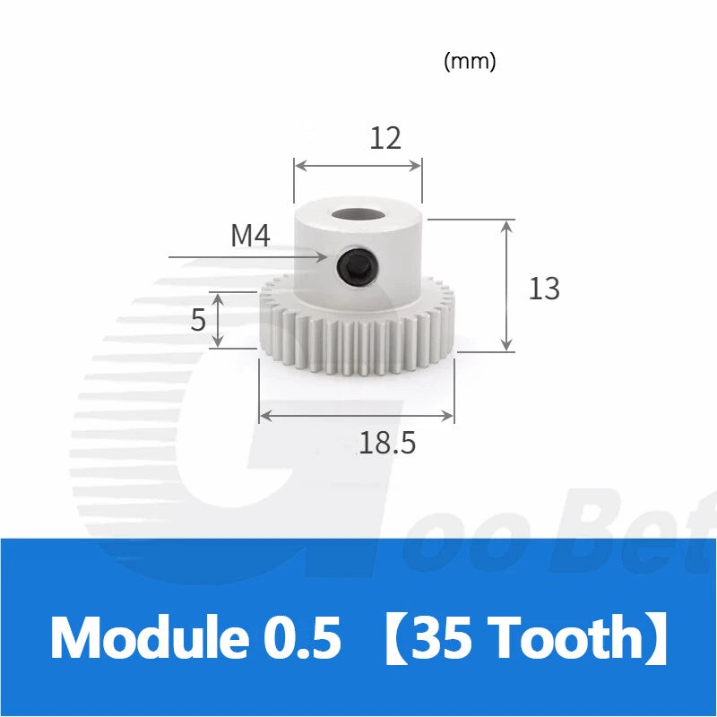 Module 0.5/1/1.5 Precision Spur Gear Aluminium 12-60 Tooth Motor Pinion with Hub