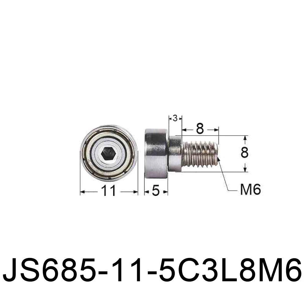 NTBG 7-52mm Metal Ball Bearing Pulley Flat Roller Guiding Wheel M3-M10 Threaded