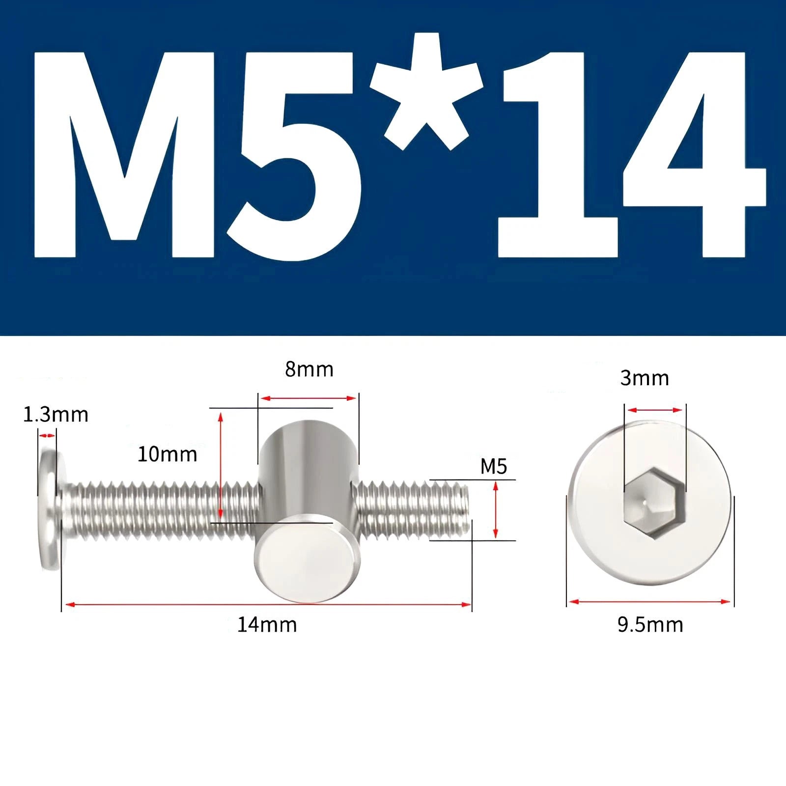 M4 M5 M6 M8 304 Stainless Steel Furniture Connecting Bolts with Barrel Nuts