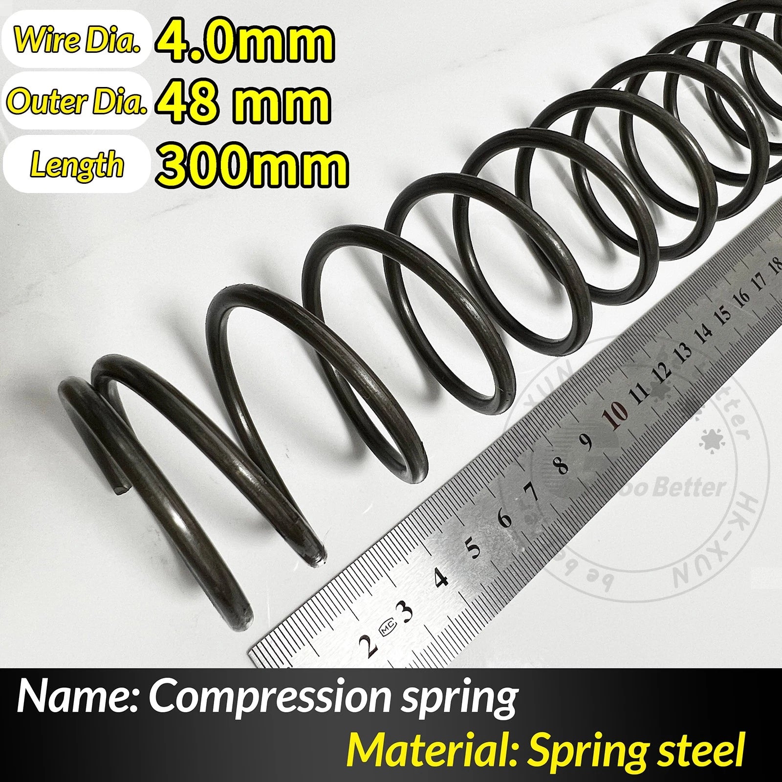 Compression Spring Pressure Springs, Wire Dia 4-5mm, OD 20-80mm, Length 300mm