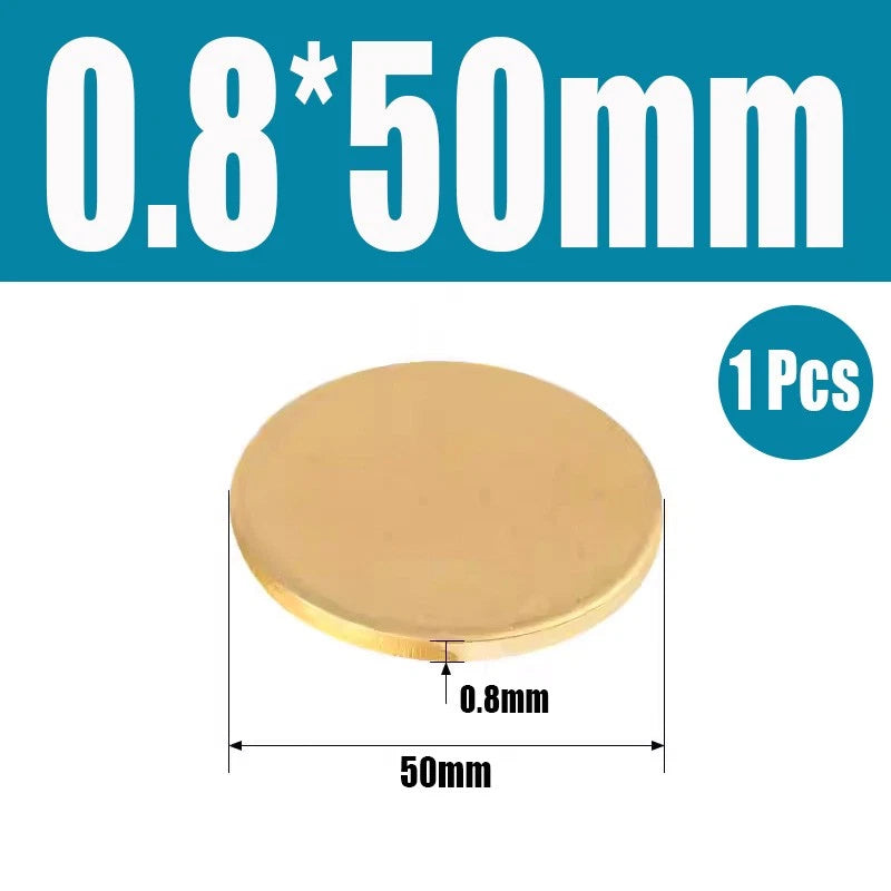 Thick 0.5mm-6mm Solid Brass Discs Blanks Discs Ø 20mm-300mm Metal Round Sheets