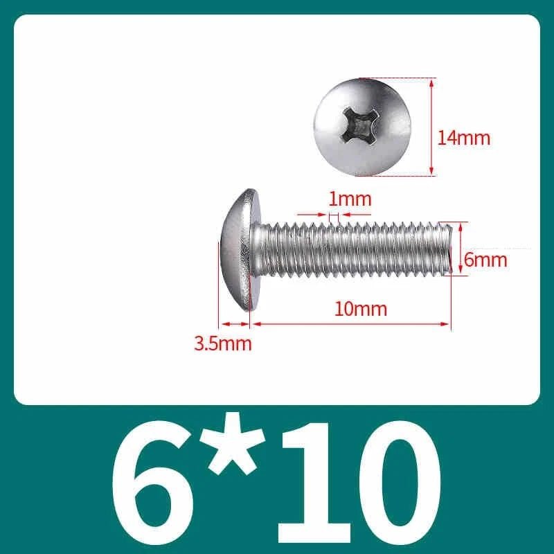 M2–M8 Stainless Steel Phillips Truss Head Machine Screws | 201 / 304 / 316 - HomeDIYer