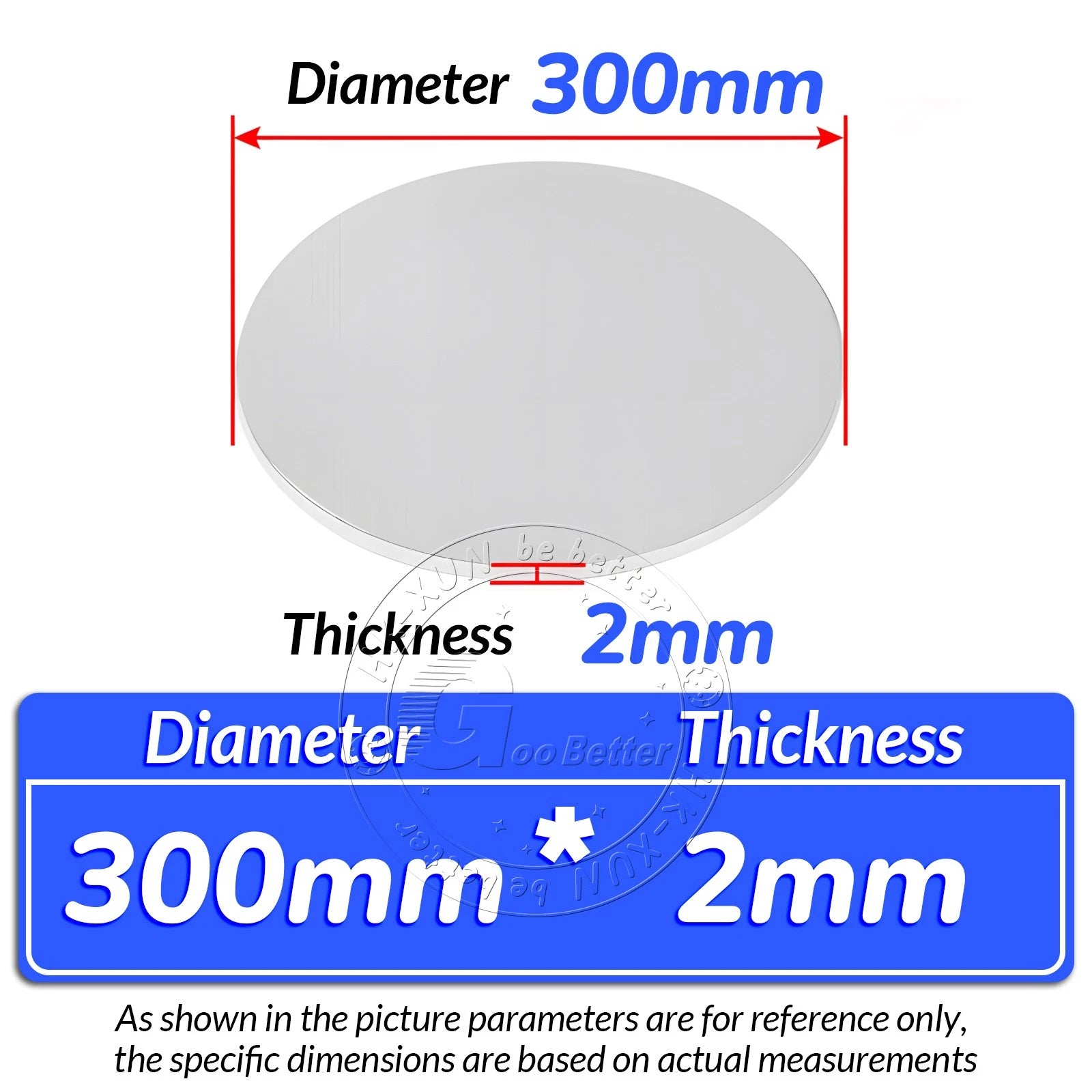 Round 6061 Aluminum Sheet Disc Plate 1mm-20mm Thick DIY Model Craft Art Handmade