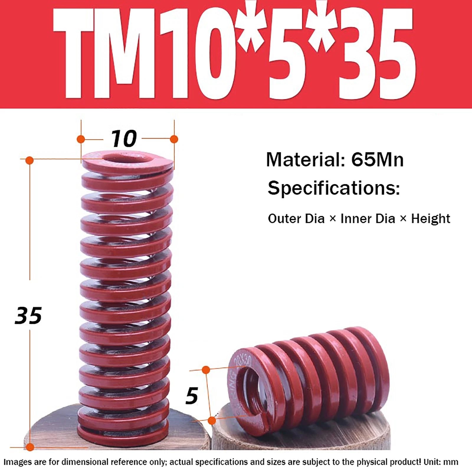 Heavy Load Duty Compression Die Spring, 8mm-50mm Diameter & Up To 400mm Long JIS
