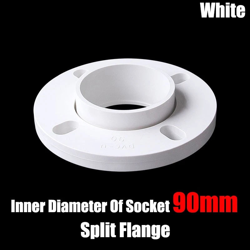 PVC Adhesive Floor Flange 20 25 32 40 50 63 75 90 110-200mm Pipe Fittings White