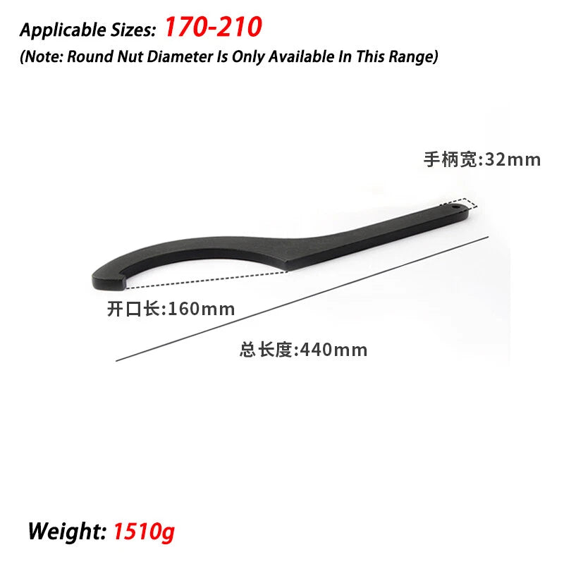 Hook Wrench C Spanner 22mm-320mm Repair Tool Motorcycle Bike Steering Suspension