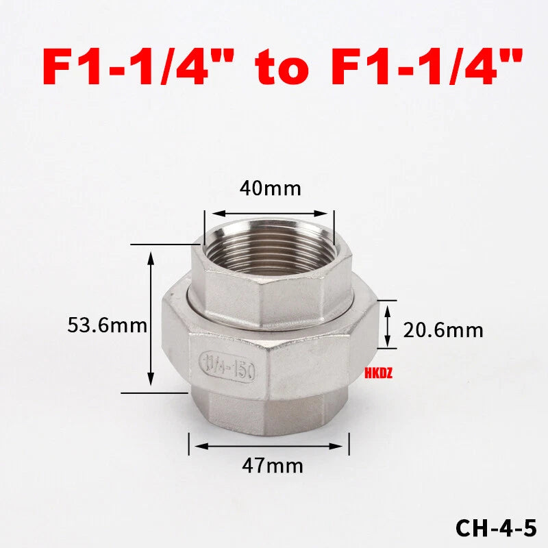BSP Reducing Fittings 304 Stainless Steel Male Female Adaptor Straight Nipples