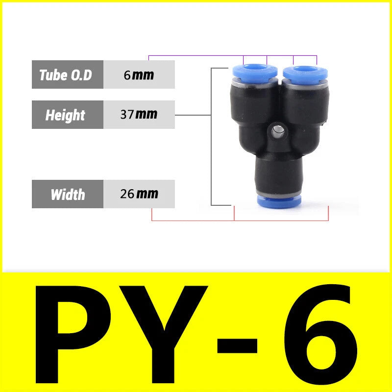 Nylon Pneumatic Push Fit Connector Tube Pipe Joiner Speed Air Water Lines Hose