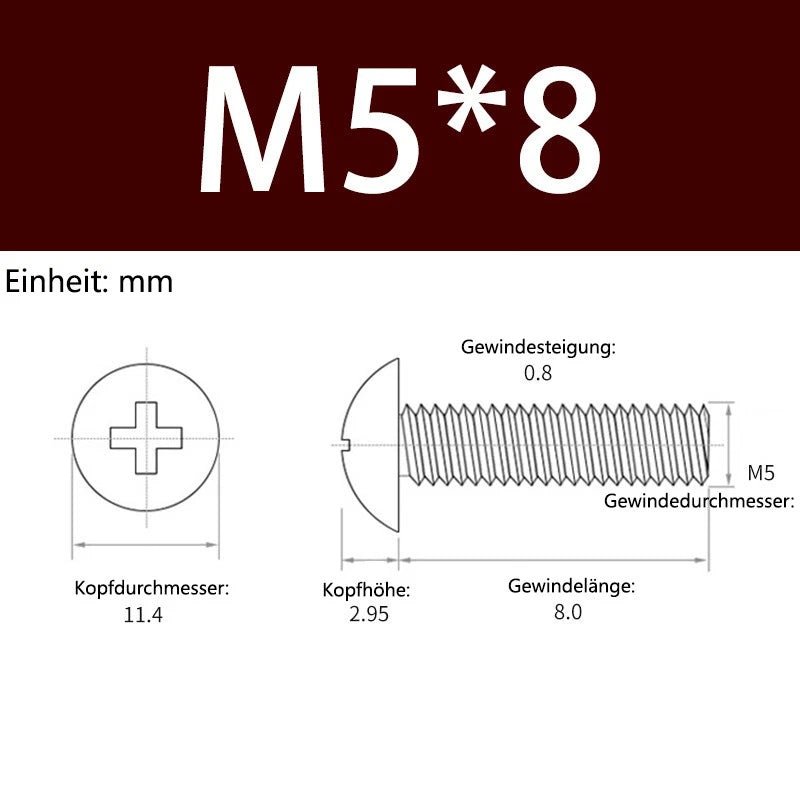 M3 M4 M5 Aluminum Phillips Truss Head Screws DIN 7983 – Metric Machine Bolts - HomeDIYer