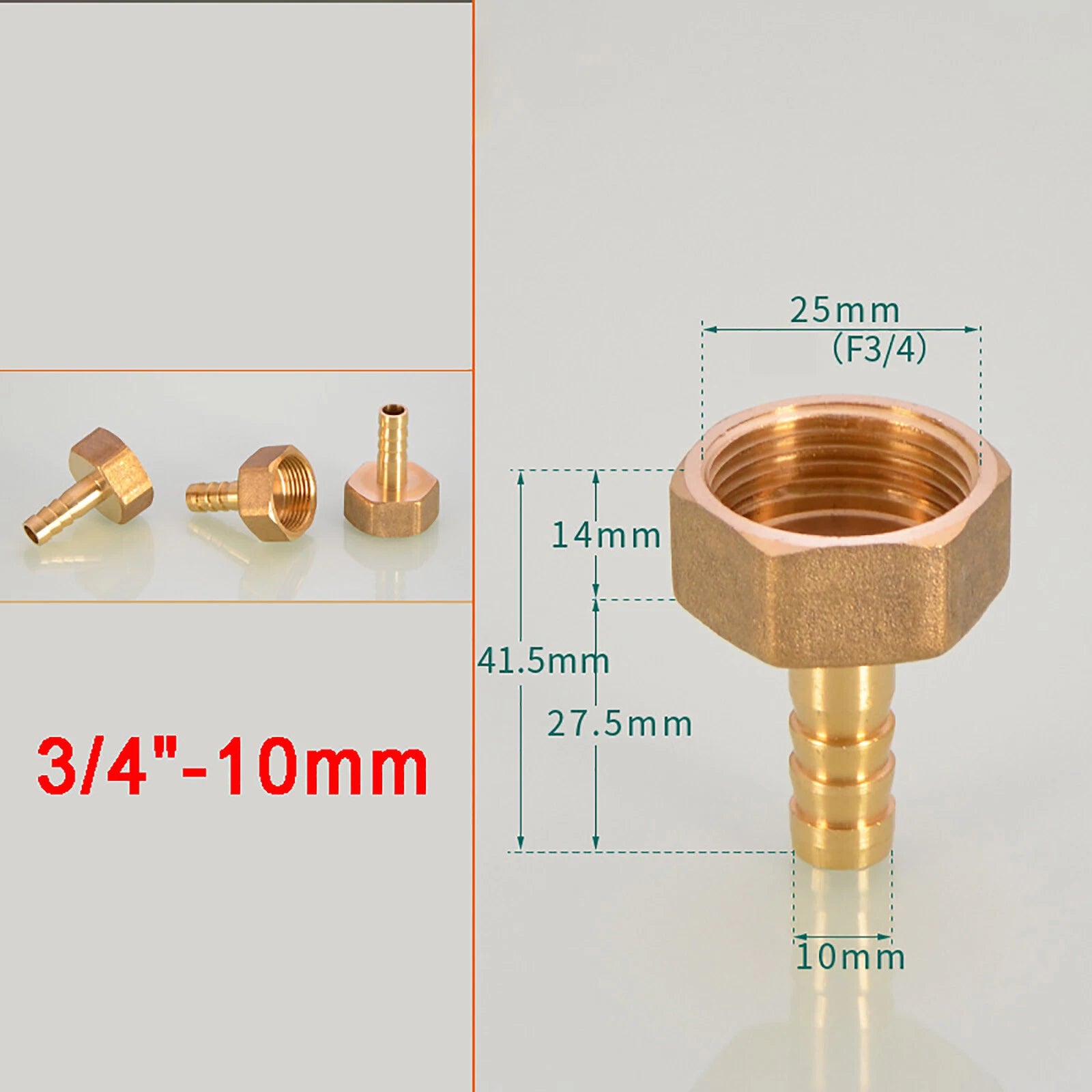Brass Female BSP Blanking Cap Stop End Pipe Fittings — 1/8" to 1" Hex & Octagonal