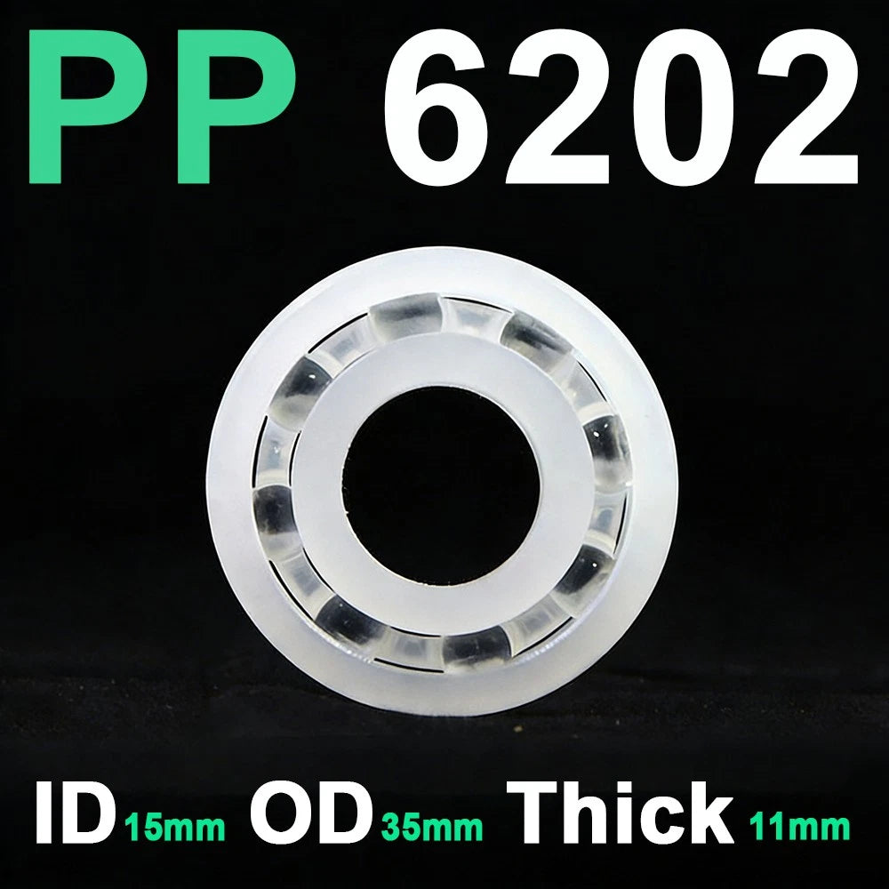 Plastic Bearing PP 608 6000 6001 6004 6206 Glass Balls ID 6mm~30mm Ball Bearings
