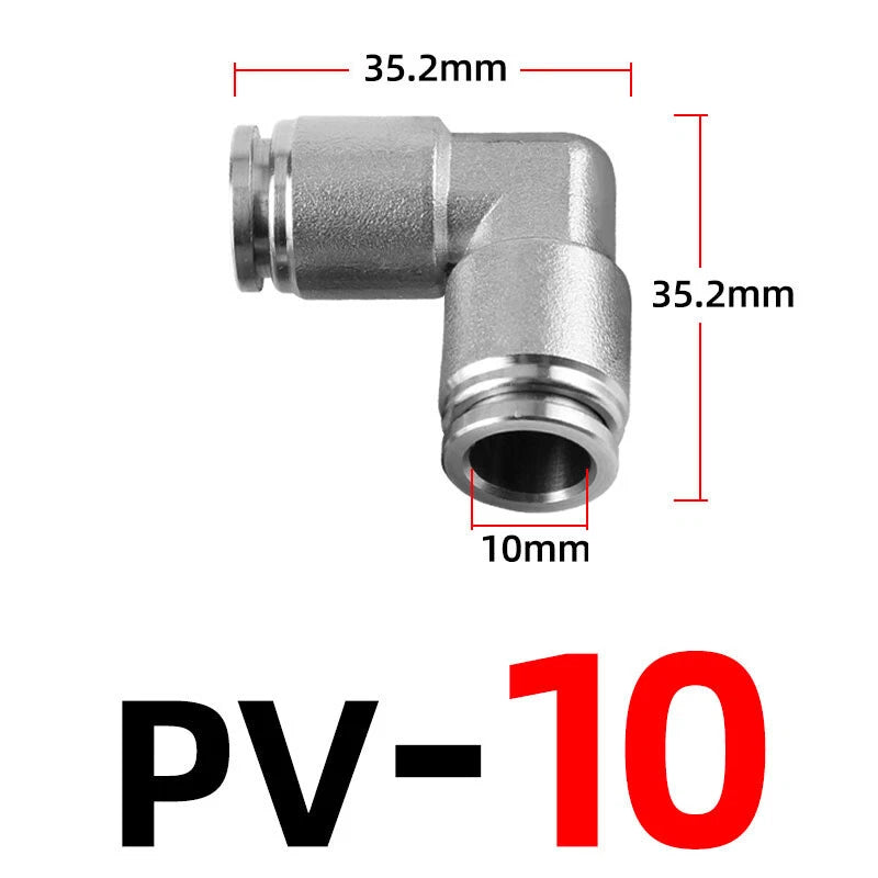 Pneumatic Push-In Elbow Fittings — Equal & Reducing Elbow Connectors for Air & Water Hose