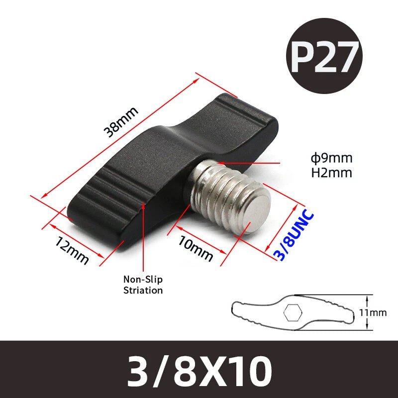 UNC 3/8" & 1/4" Wing Thumb Screws – Single & Double Wing T - Type, Aluminum & Stainless Steel - HomeDIYer