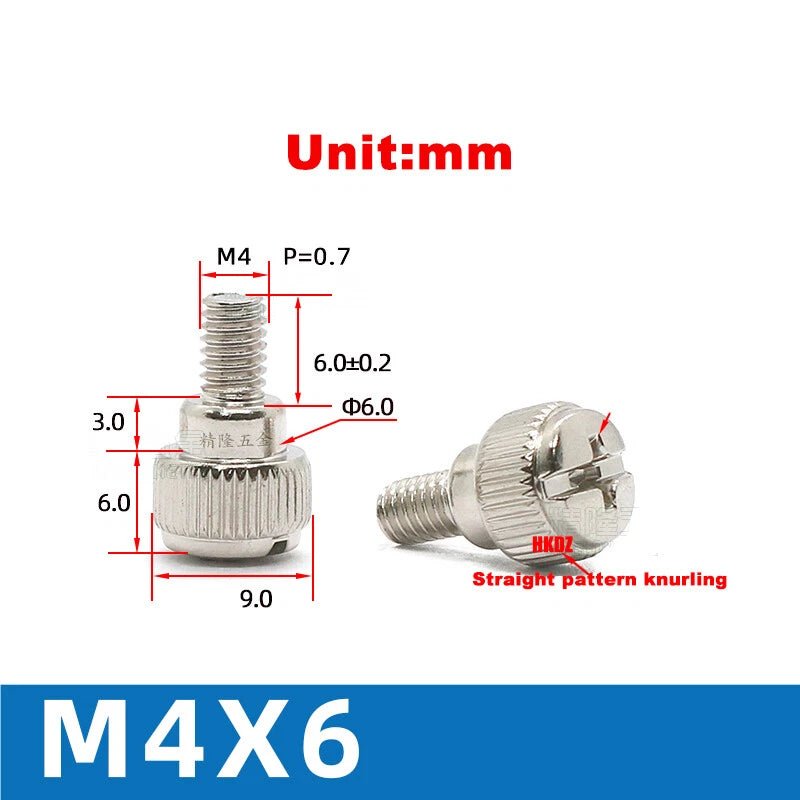 M3~M6 Phillips Carbon Steel Step Knurled Thumb Screws | Hand Grip Knob Bolts - HomeDIYer