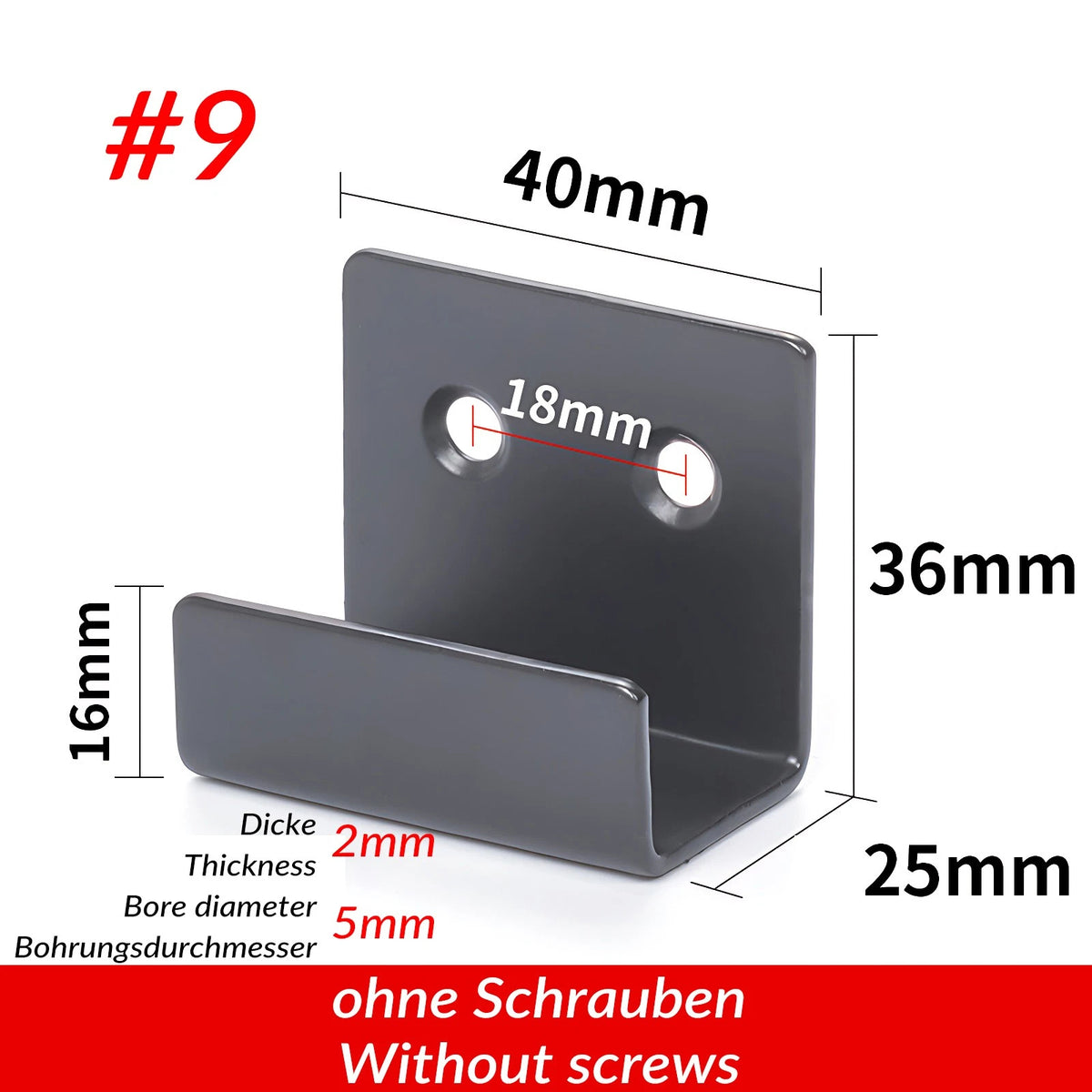U Shaped Brackets Flat Hooks Stainless Hooks Ceramic Tile Display Bracket