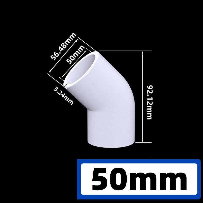 PVC Pipe Fittings White Connector Metric For Aquarium Fish Tank Various Parts