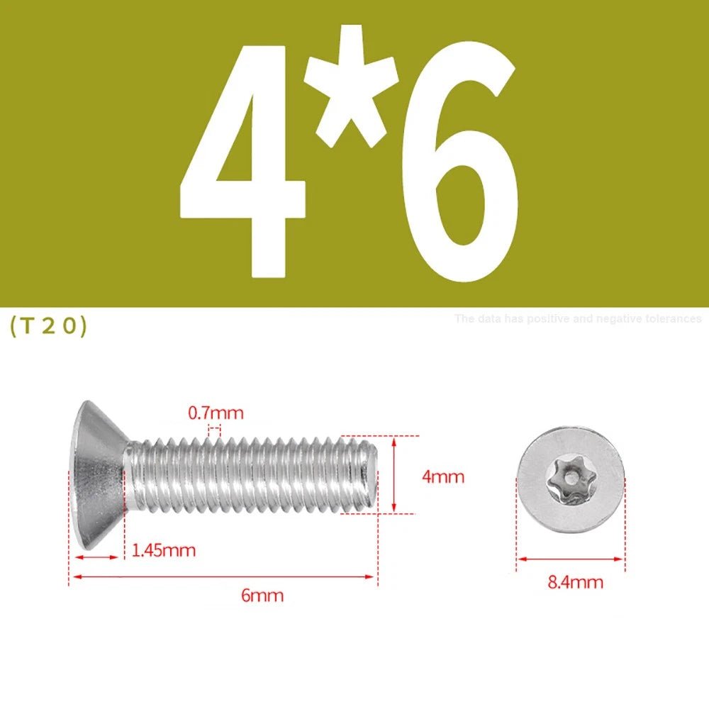 M3–M8 Pin Torx Countersunk Flat Head Machine Screws | A2 Stainless Steel - HomeDIYer