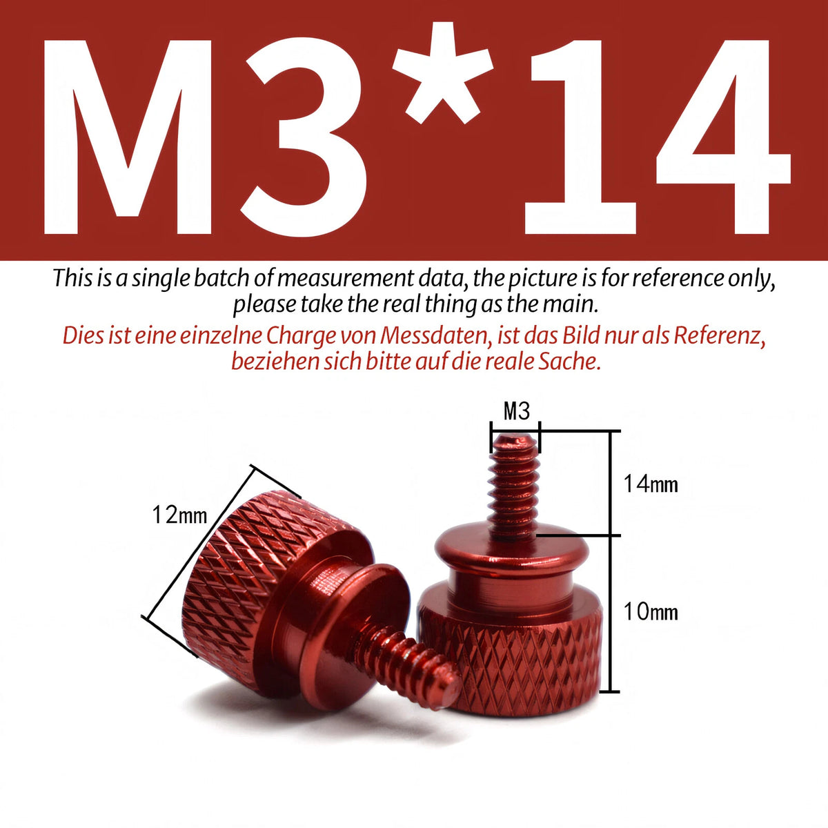 M3 Knurled Thumb Screws – Colorful Aluminum Alloy Hand-Tighten Grip Bolts