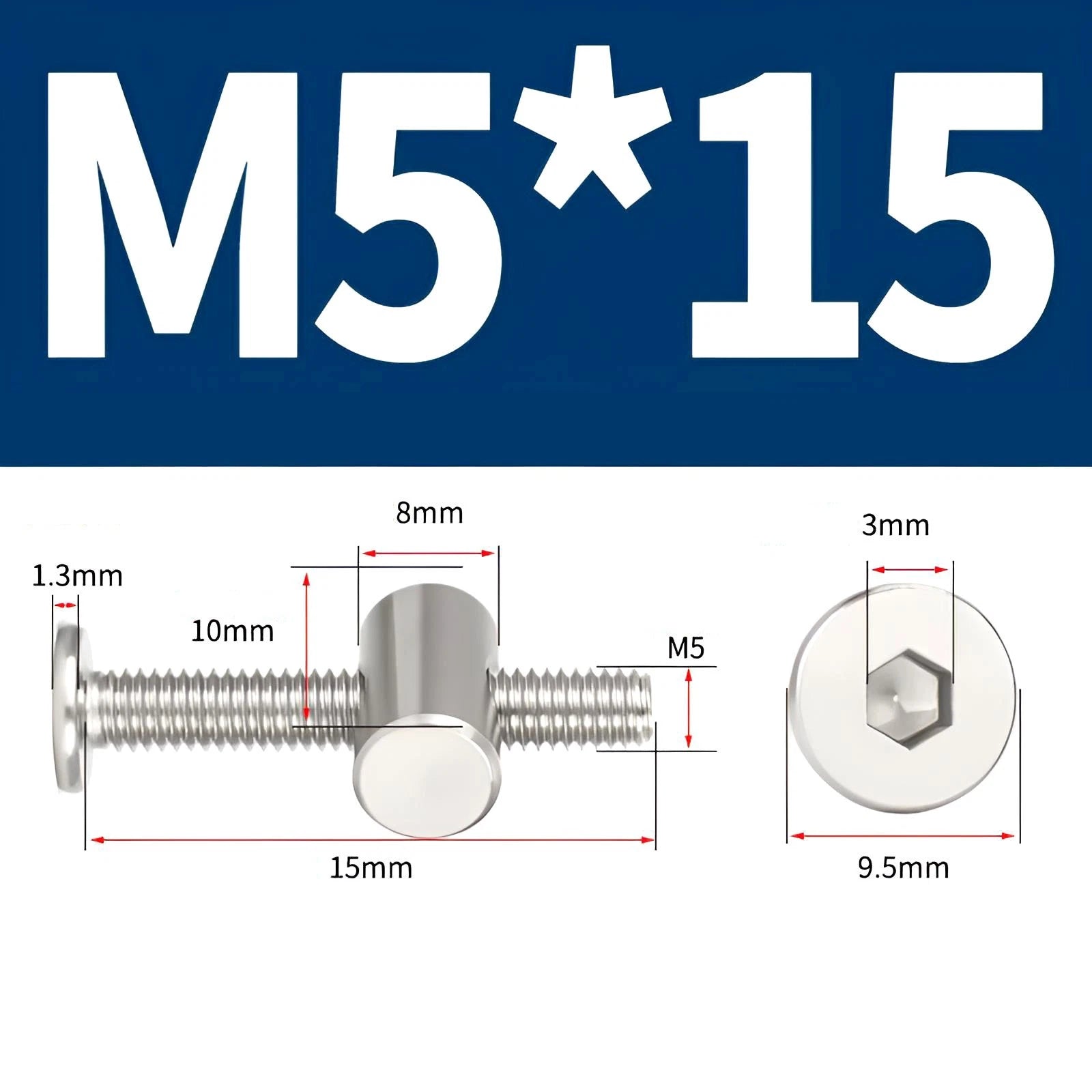 M4 M5 M6 M8 304 Stainless Steel Furniture Connecting Bolts with Barrel Nuts