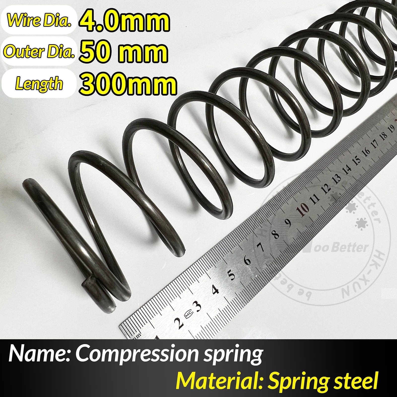 Compression Spring Pressure Springs, Wire Dia 4-5mm, OD 20-80mm, Length 300mm
