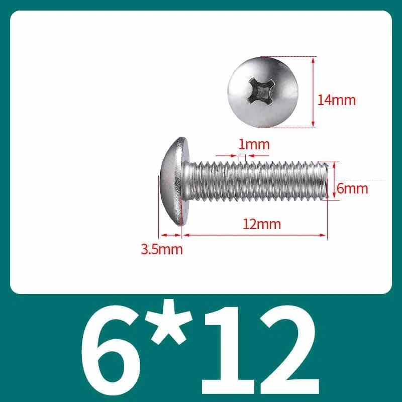 M2–M8 Stainless Steel Phillips Truss Head Machine Screws | 201 / 304 / 316 - HomeDIYer