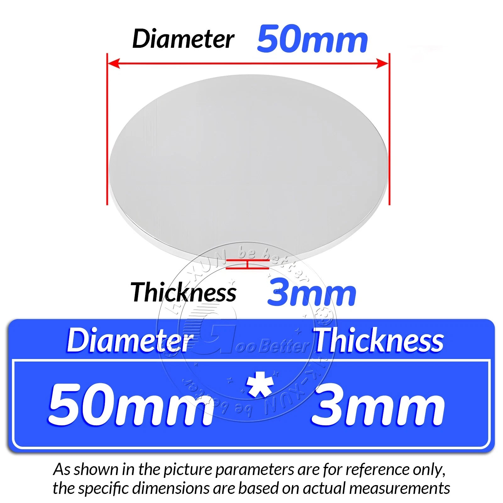 Round 6061 Aluminum Sheet Disc Plate 1mm-20mm Thick DIY Model Craft Art Handmade