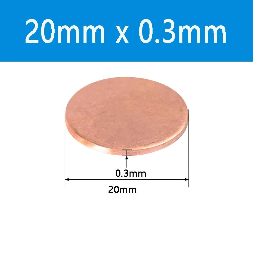 T2 Solid Pure Round Copper Sheet Flat Round Copper Disc Blank Round Metal Sheet