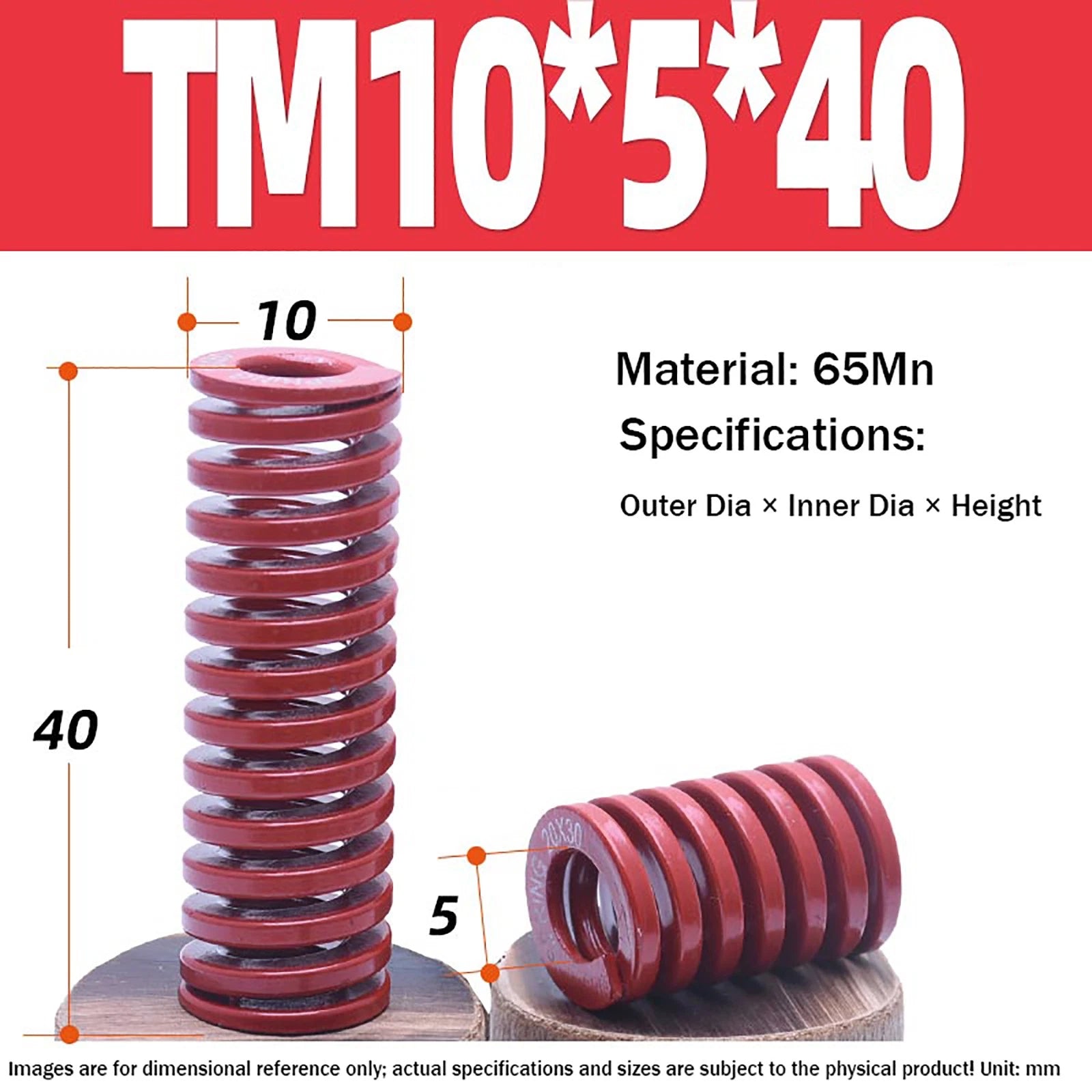 Heavy Load Duty Compression Die Spring, 8mm-50mm Diameter & Up To 400mm Long JIS