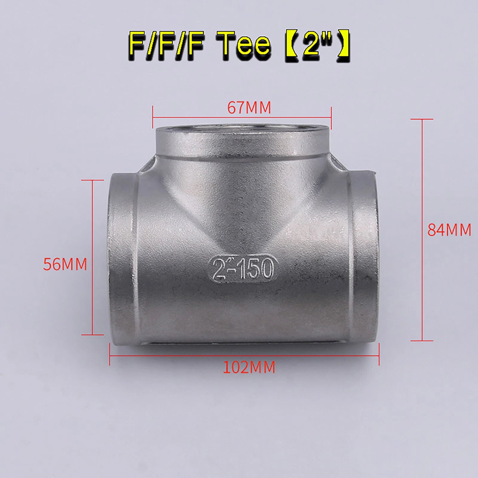 304 Stainless Steel BSP Tee & Cross Pipe Fittings — 1/8" to 2" | F&F&F, M&M&M, Reducer & Cross