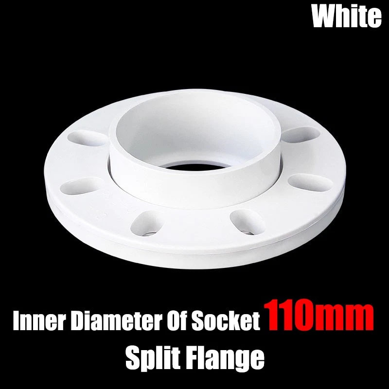 PVC Adhesive Floor Flange 20 25 32 40 50 63 75 90 110-200mm Pipe Fittings White