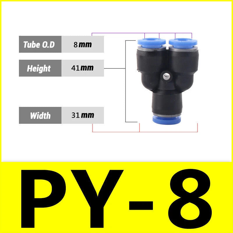 Nylon Pneumatic Push Fit Connector Tube Pipe Joiner Speed Air Water Lines Hose