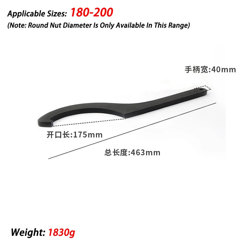 Hook Wrench C Spanner 22mm-320mm Repair Tool Motorcycle Bike Steering Suspension