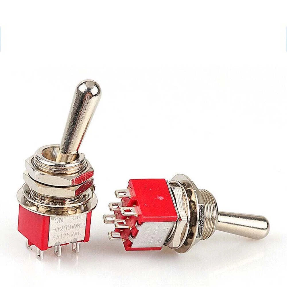 MTS PS Series Mini Toggle Switch — 3/6/9/12 Pin, 2-Way & 3-Way, Latching & Self-Resetting
