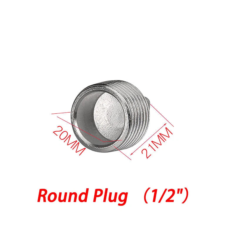 BSP 304 Stainless Steel Pipe Fittings — Elbow, Tee, Nipple, Cross, Bush, Cap (1/2" & 3/4")