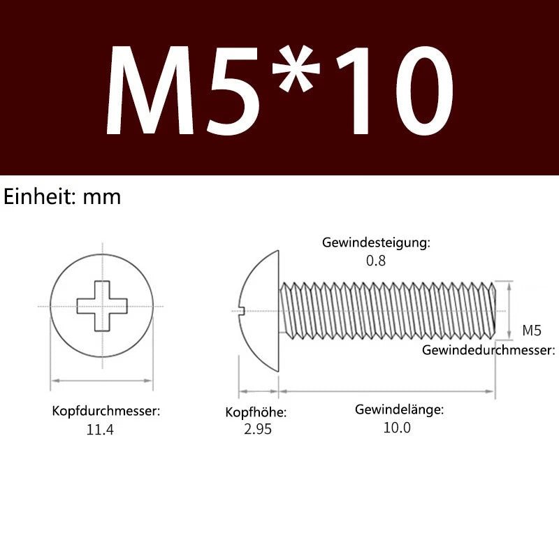 M3 M4 M5 Aluminum Phillips Truss Head Screws DIN 7983 – Metric Machine Bolts - HomeDIYer