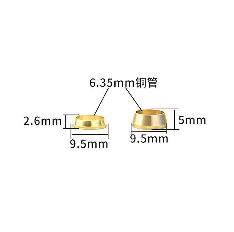 Brass Compression Rings Olives — Metric Sealing Rings for Copper Tube Fittings