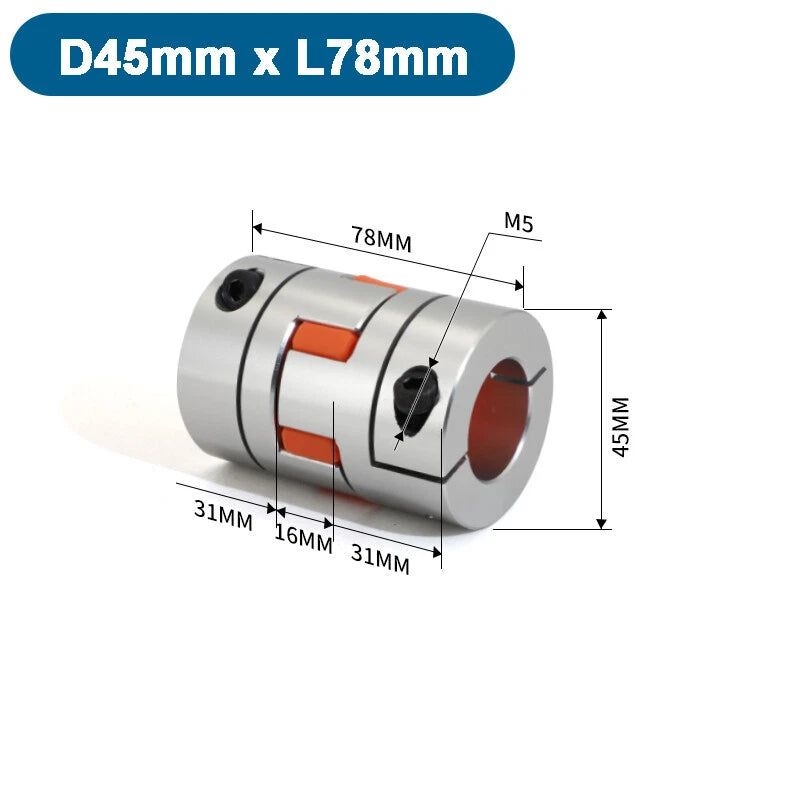 CNC Shaft Coupler Flexible Plum Spider Jaw Coupling Stepper Motor D14mm - 150mm
