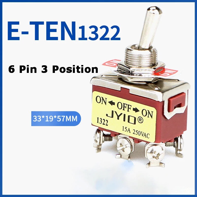 Metal Toggle Switch 250V AC 15A — On/Off Flick Switch for Dashboard & Panel (BEM / E-TEN)