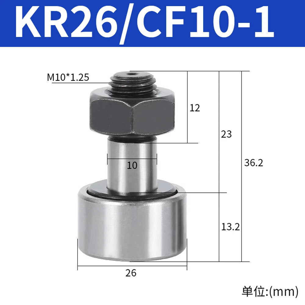 CF3-CF30-KR10-KR90 Bearing Steel Cam Follower Bolt-type Needle Roller Bearings