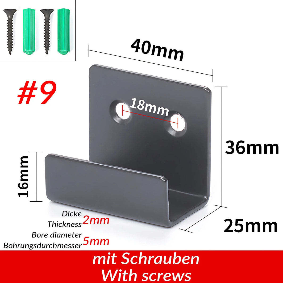U Shaped Brackets Flat Hooks Stainless Hooks Ceramic Tile Display Bracket