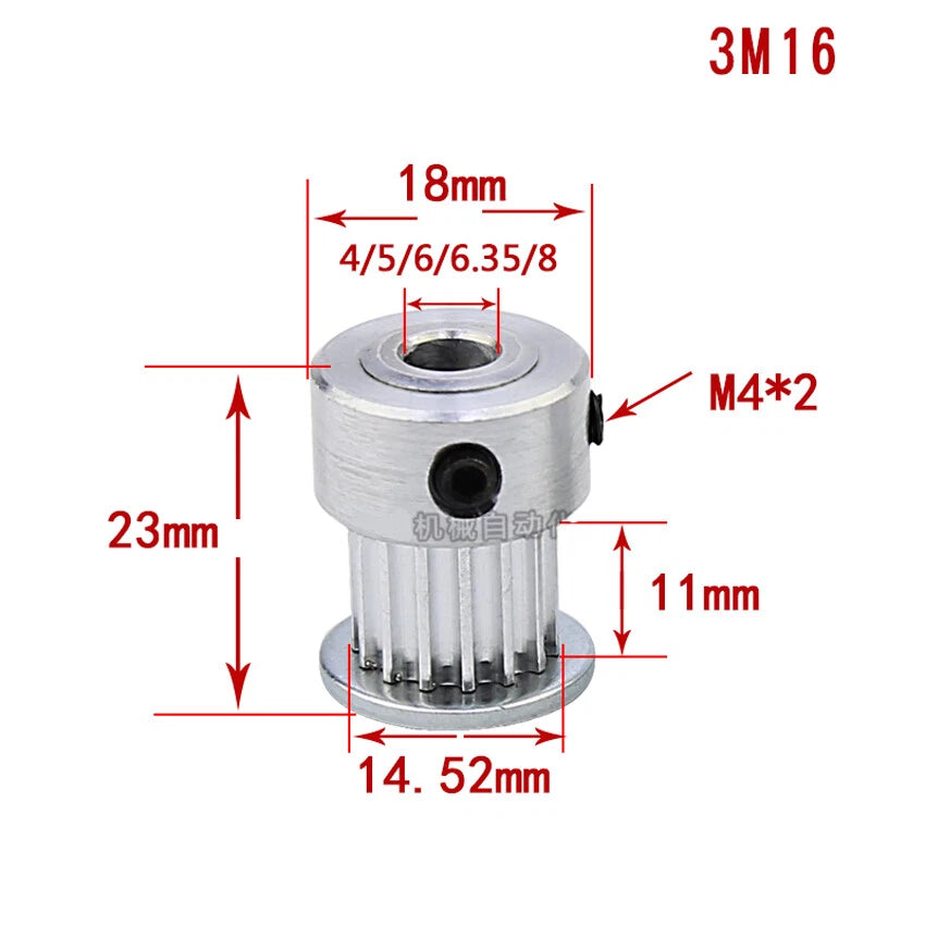 HTD-3M 12T-150T Timing Belt Pulley Pitch 3mm Tooth Width 11mm Synchronous Wheel